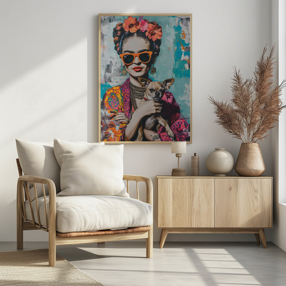 Frida Chihuahua - Poster / Art Print
