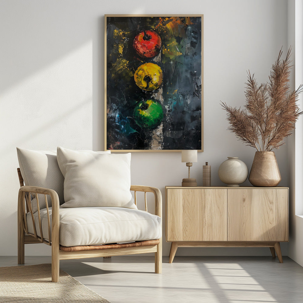 Apple Traffic Light - Poster / Art Print