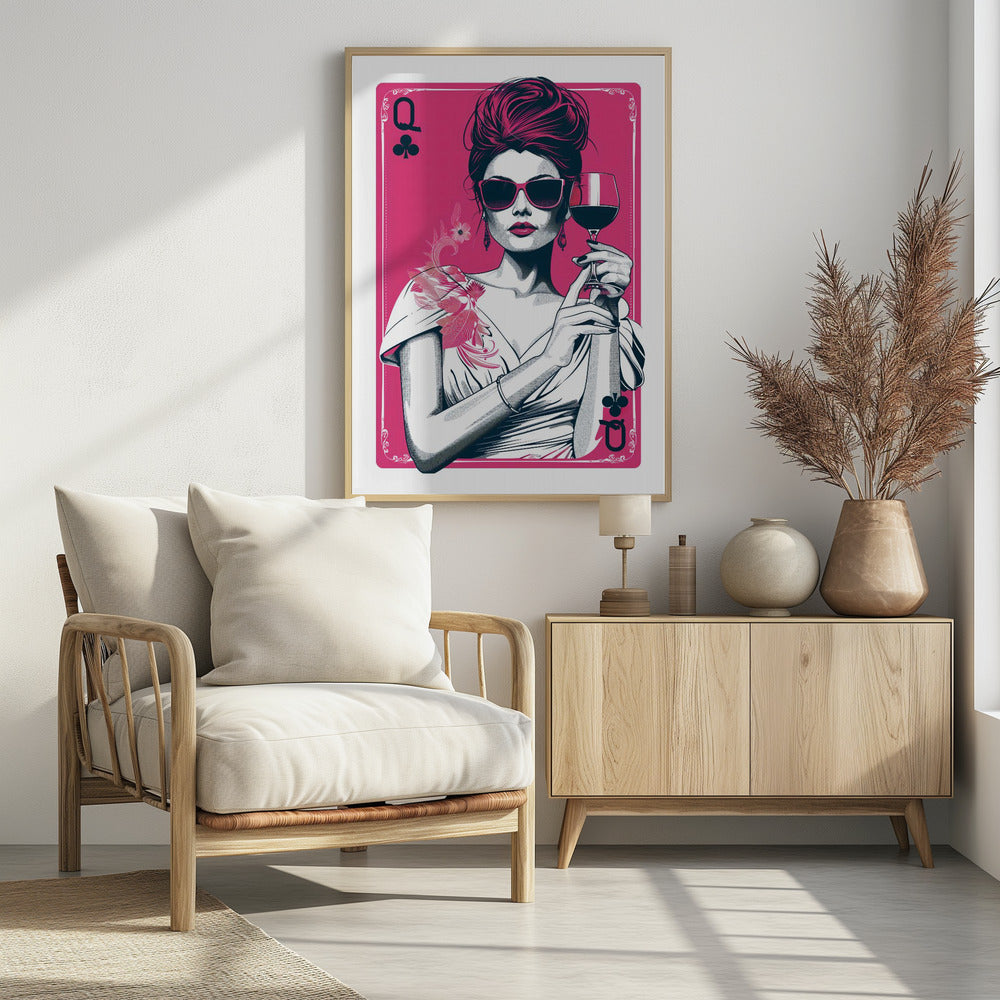 Queen of Clubs - Poster / Art Print