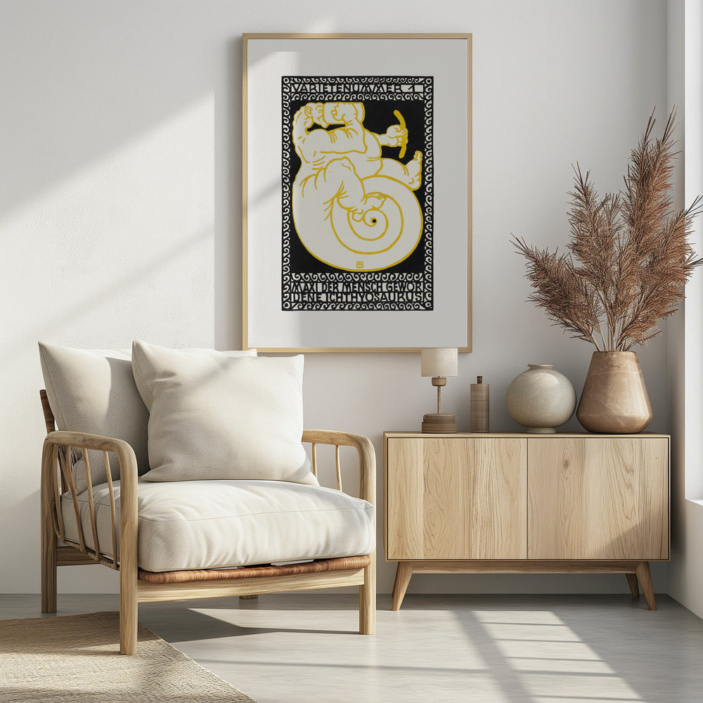 Variety Act 1 Maxi the Ichthyosaurus Turned Man - Poster / Art Print