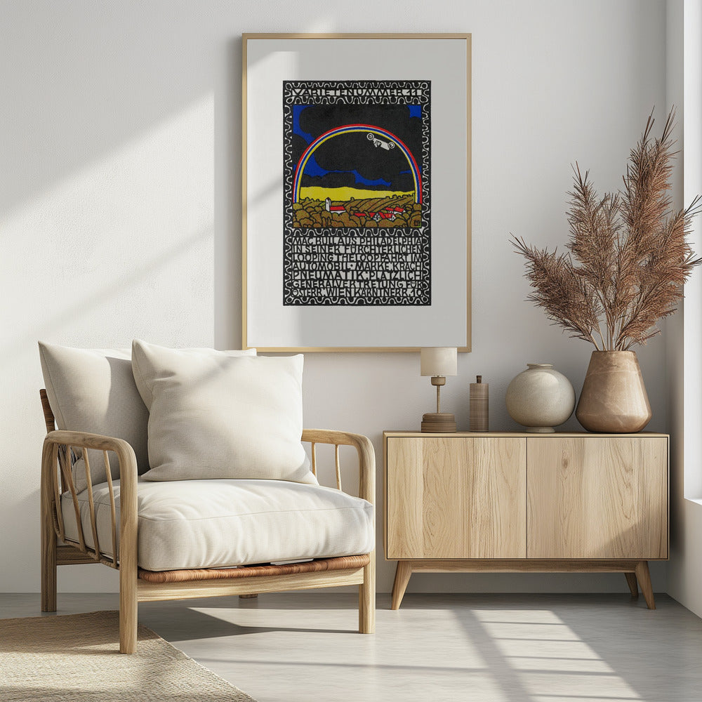 Mac Bull From Philadelphia In His Frightful Loop the Loop Ride In His Car - Poster / Art Print
