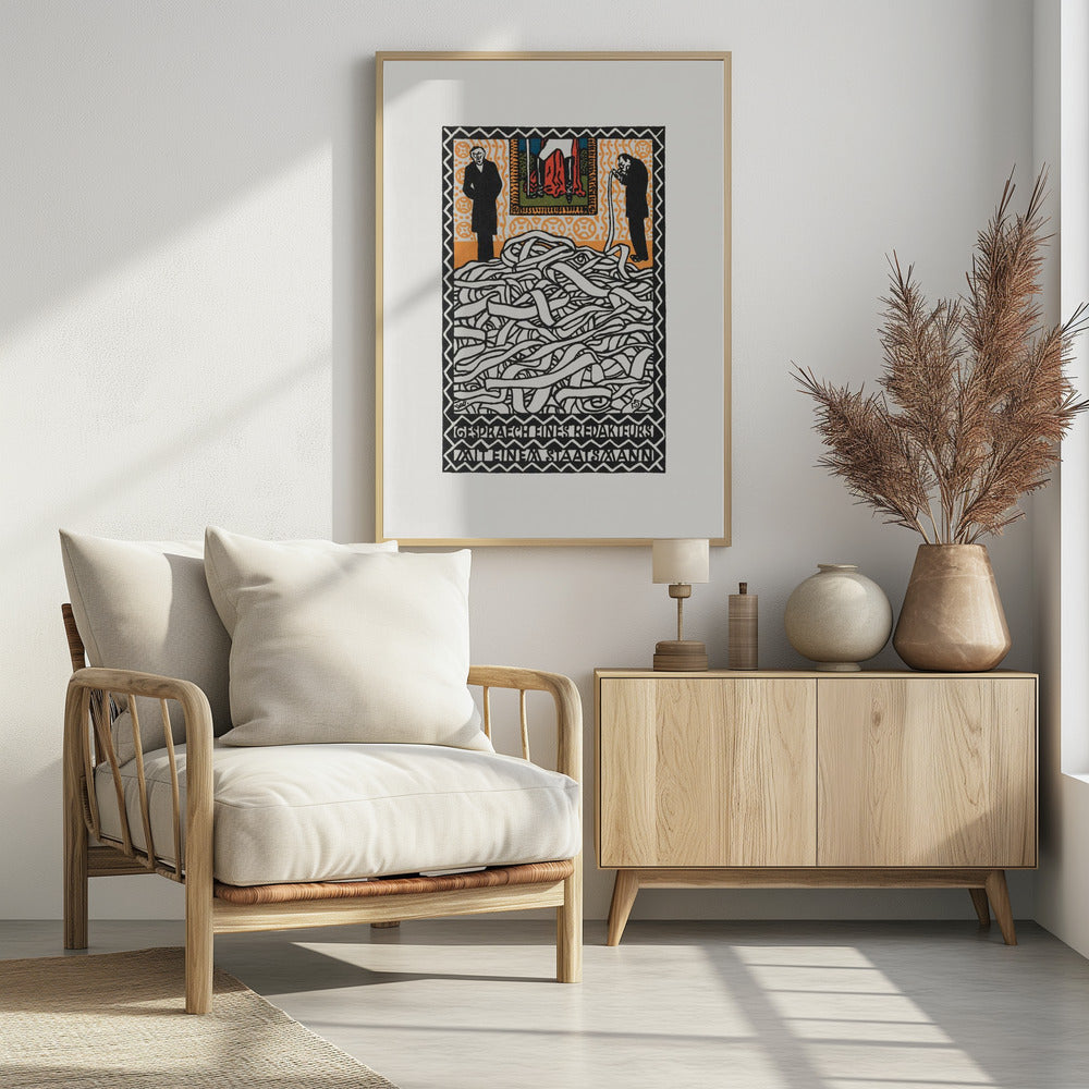 Editor's Conservation With a Statesman - Poster / Art Print