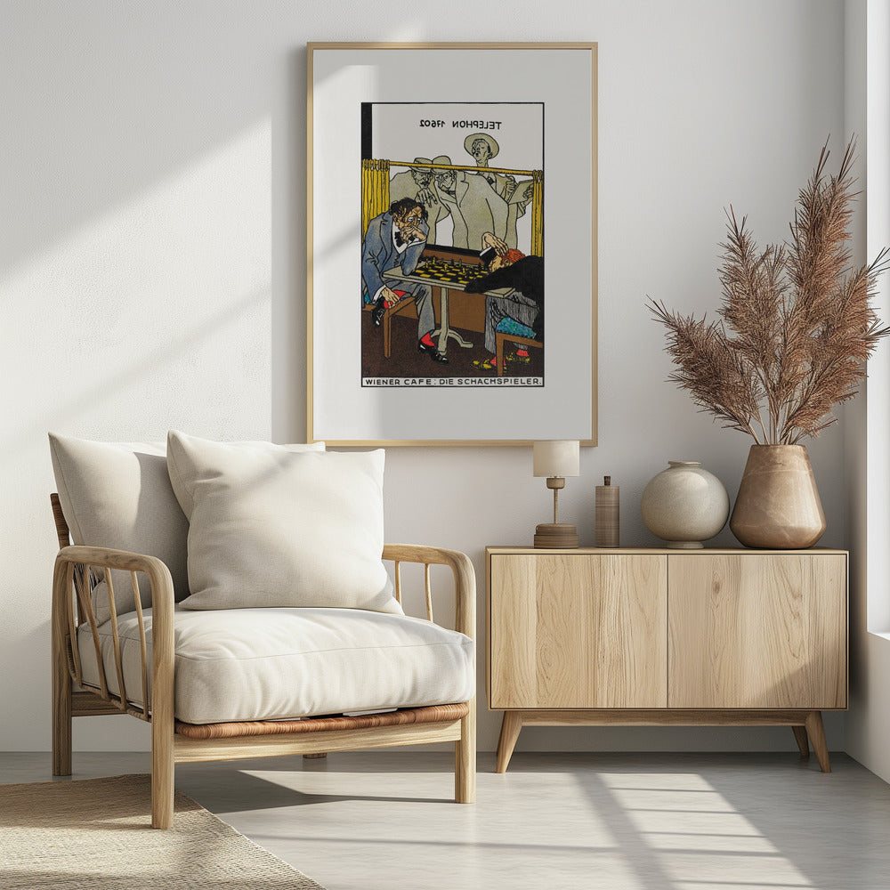 Viennese Café the Chess Players - Poster / Art Print