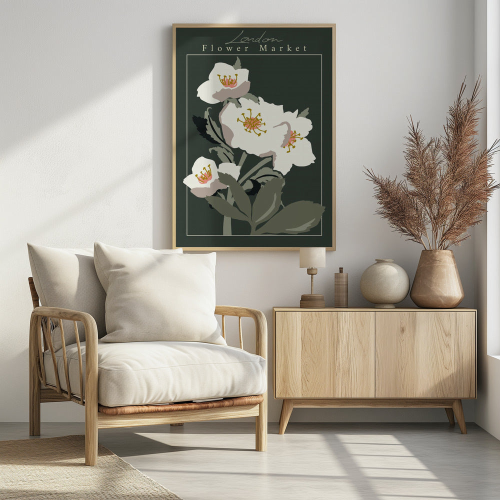 Flower Market London Hellebore - Poster / Art Print