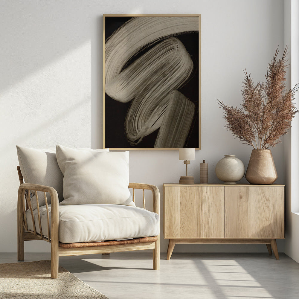Beige strokes no 2 - Poster / Art Print