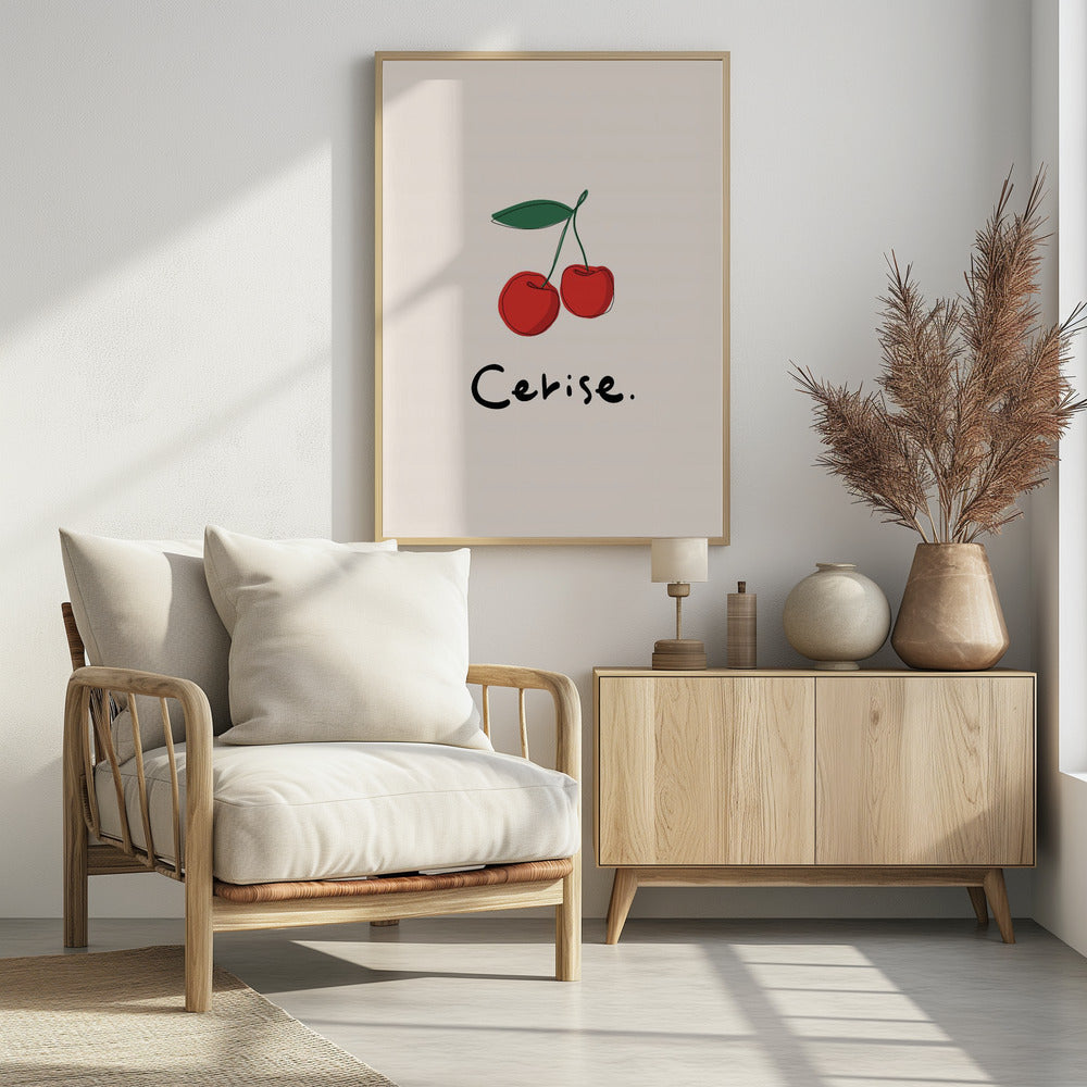 Modern French Fruits Collection "Cherry / Cerise" - Poster / Art Print