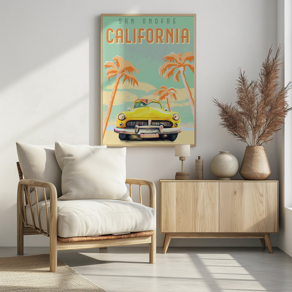 California Surf Poster - Poster / Art Print