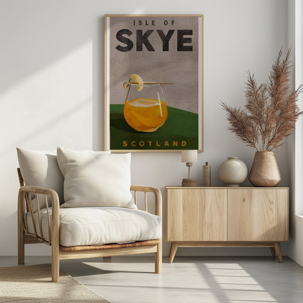 Isle Of Skye Scotland Scotch Cocktail Travel Poster - Poster / Art Print