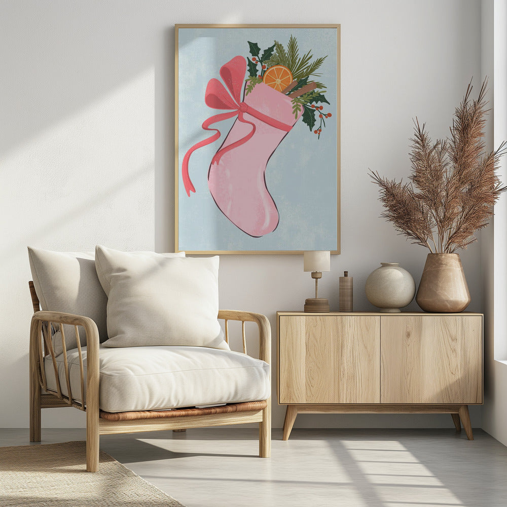 Christmas stocking - Poster / Art Print