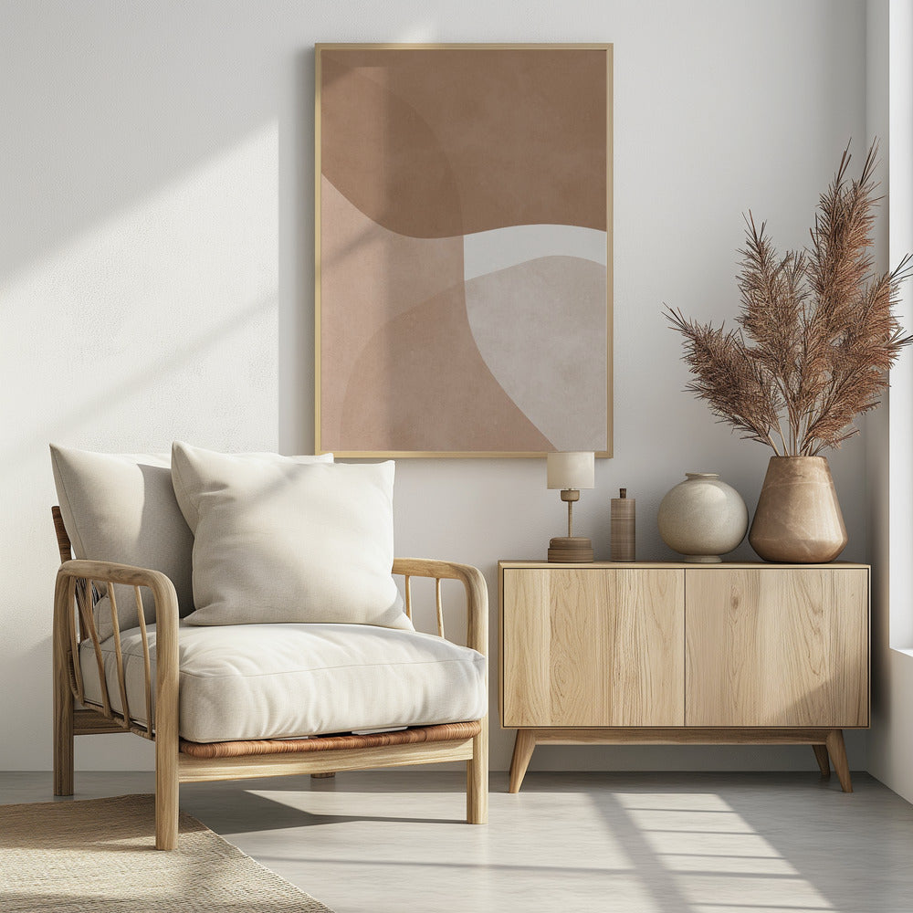 Boho watercolor strokes 5 - Poster / Art Print