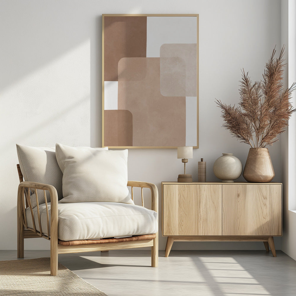 Boho watercolor strokes 3 - Poster / Art Print