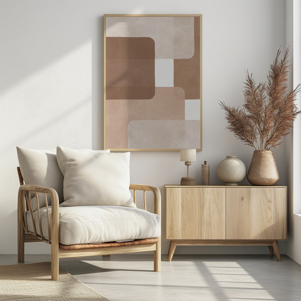 Boho watercolor strokes 2 - Poster / Art Print