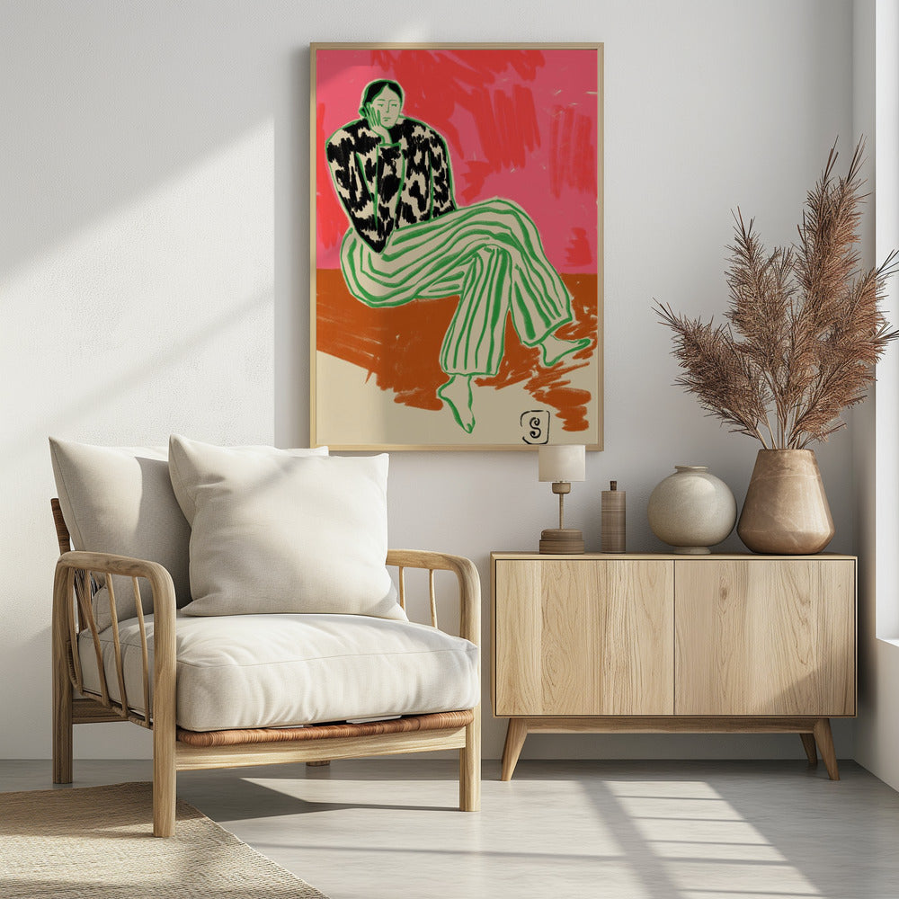 Calm Woman Portrait - Poster / Art Print