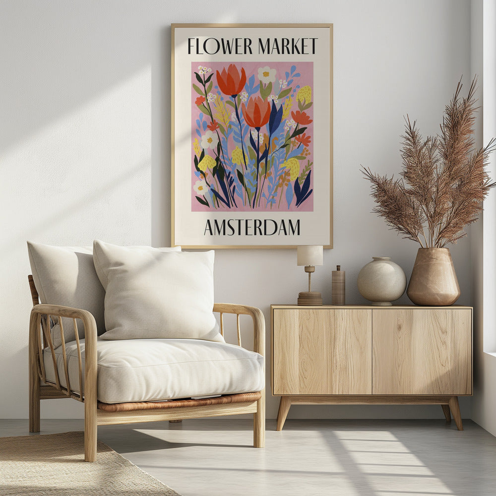 Flower Market Amsterdam Netherlands - Poster / Art Print