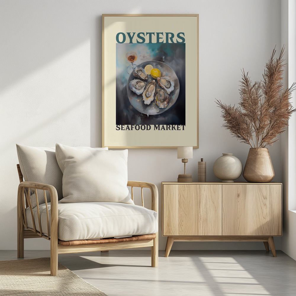 Oysters Seafood Market - Poster / Art Print