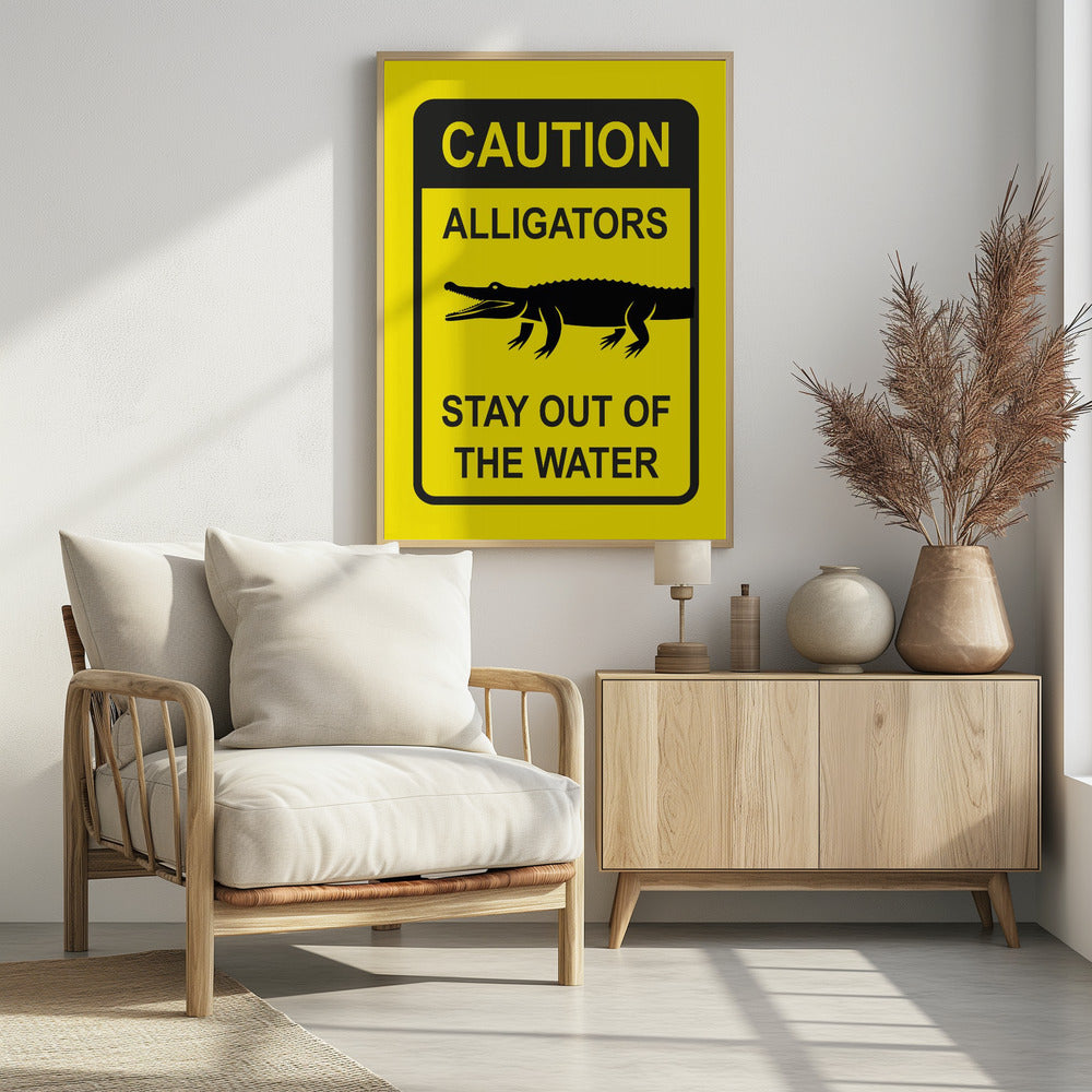 Caution Alligators - Poster / Art Print