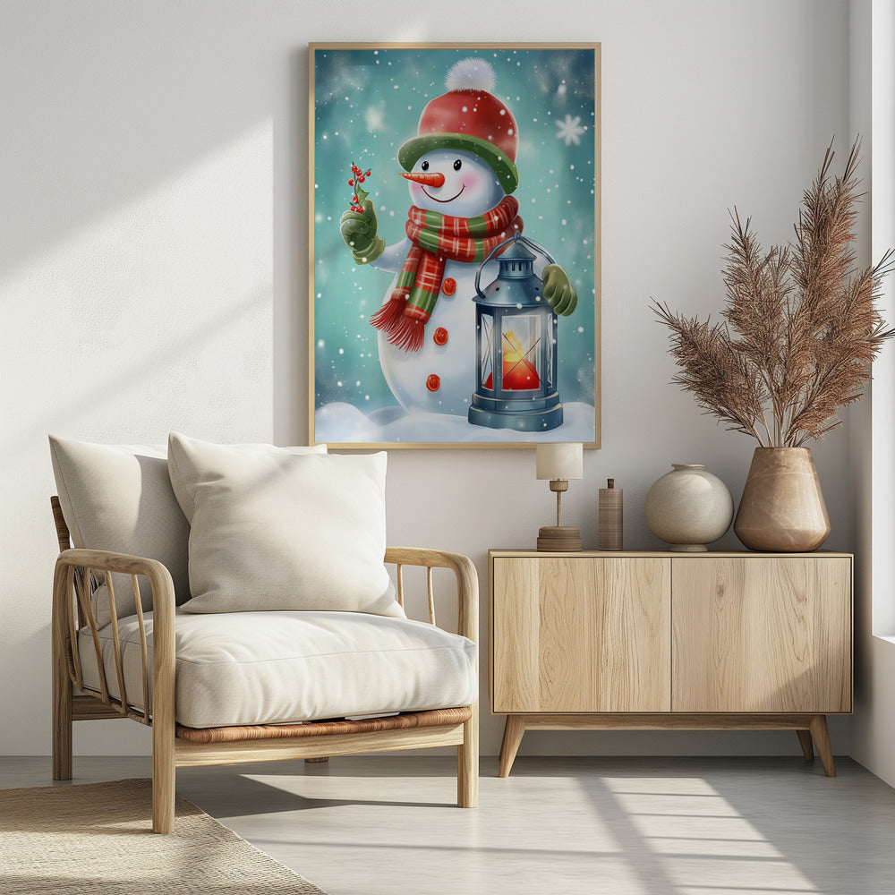 Cute Snowman No 2 - Poster / Art Print