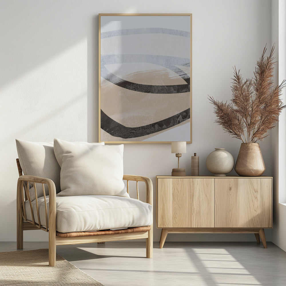 Abstract Brushstrokes and Lines 1 - Poster / Art Print
