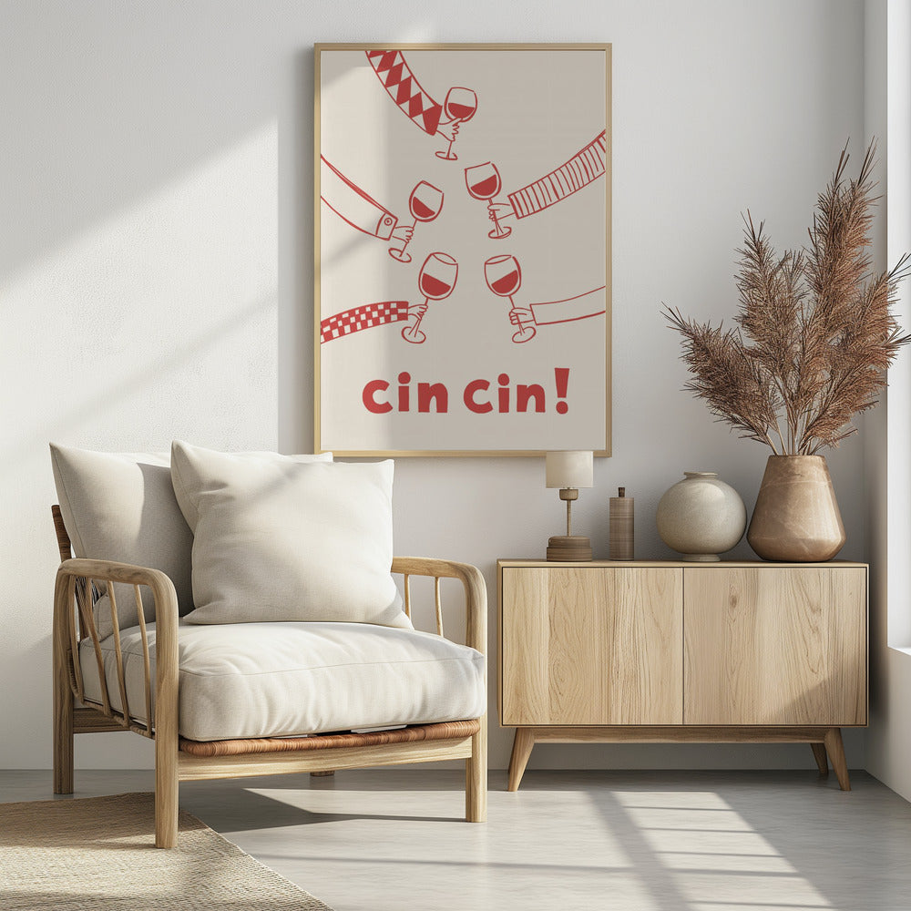 Chin chin! Wine Party with Friends - Poster / Art Print