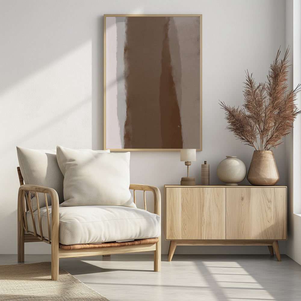 Abstract Mocha Linearity - Poster / Art Print