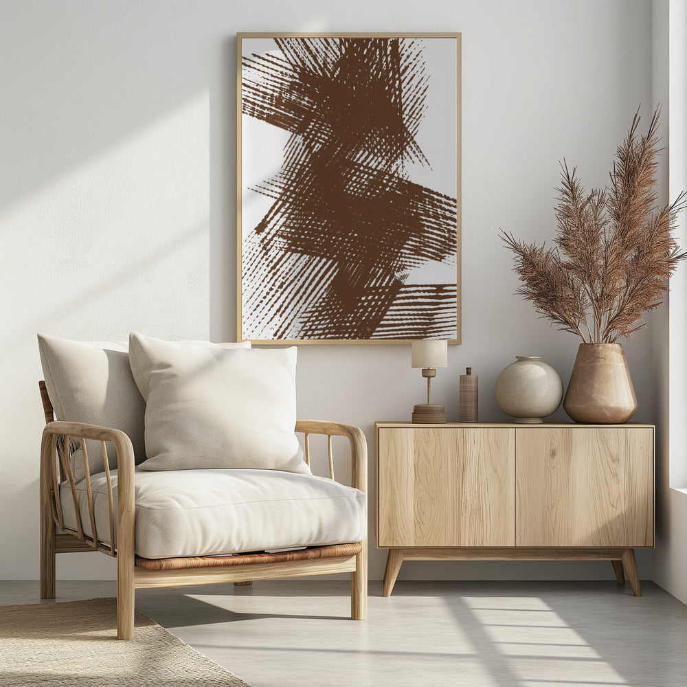 Abstract Brown Lines - Poster / Art Print