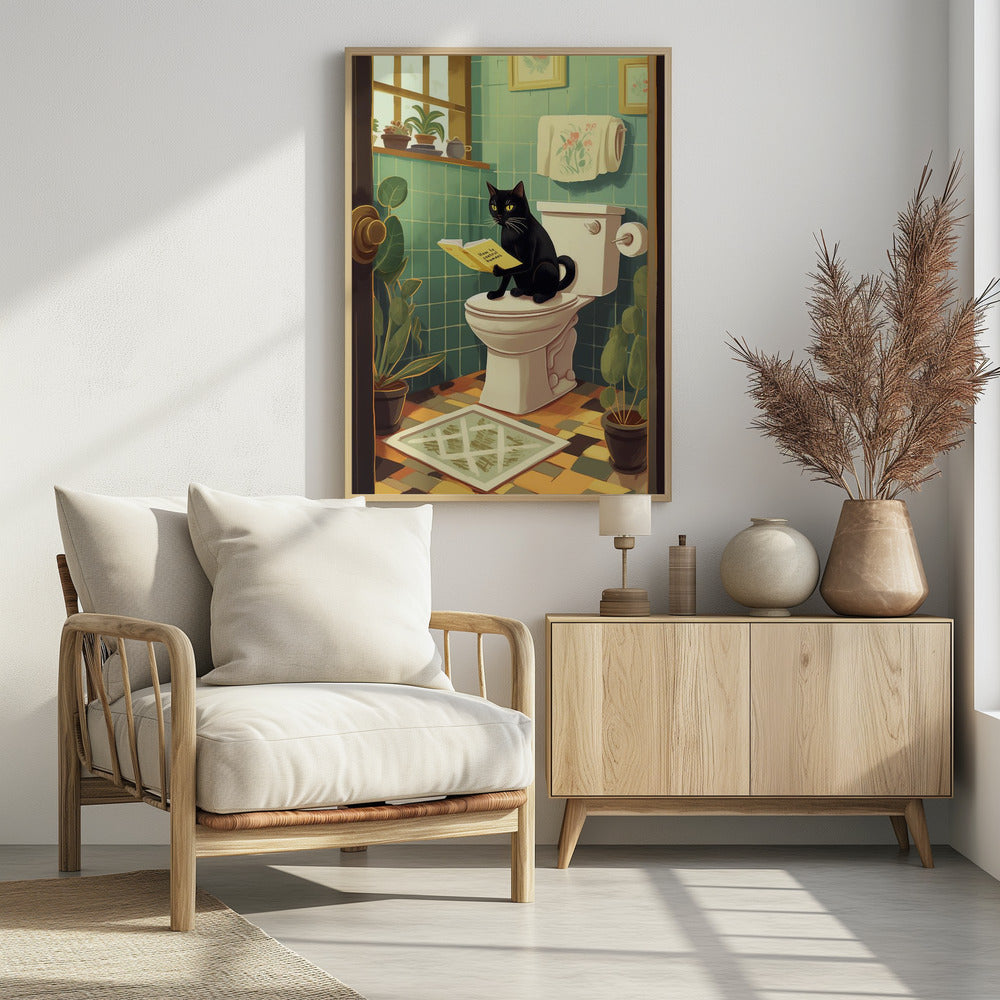 Toilet Cat - Poster / Art Print