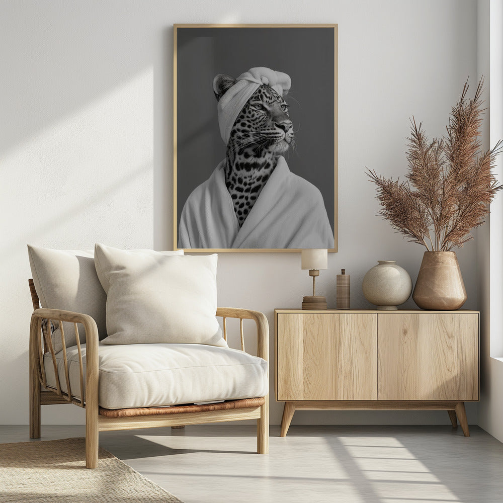 Lady Leopard Spa Day - Poster / Art Print