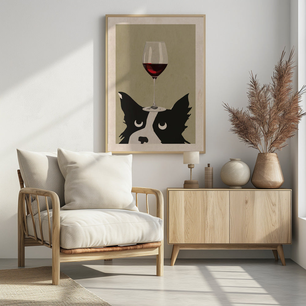 Dog and Wine - Poster / Art Print