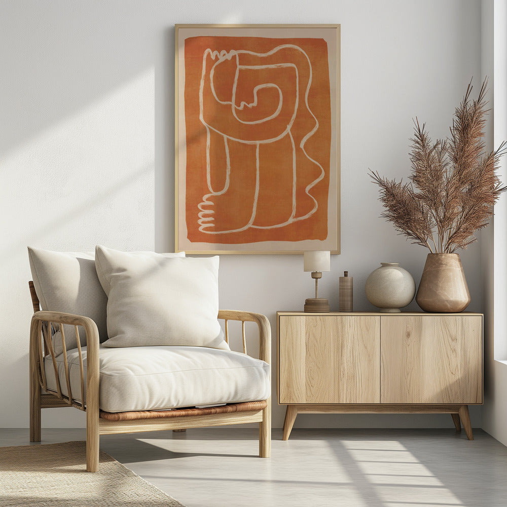 Abstract Line Art Figure - Poster / Art Print