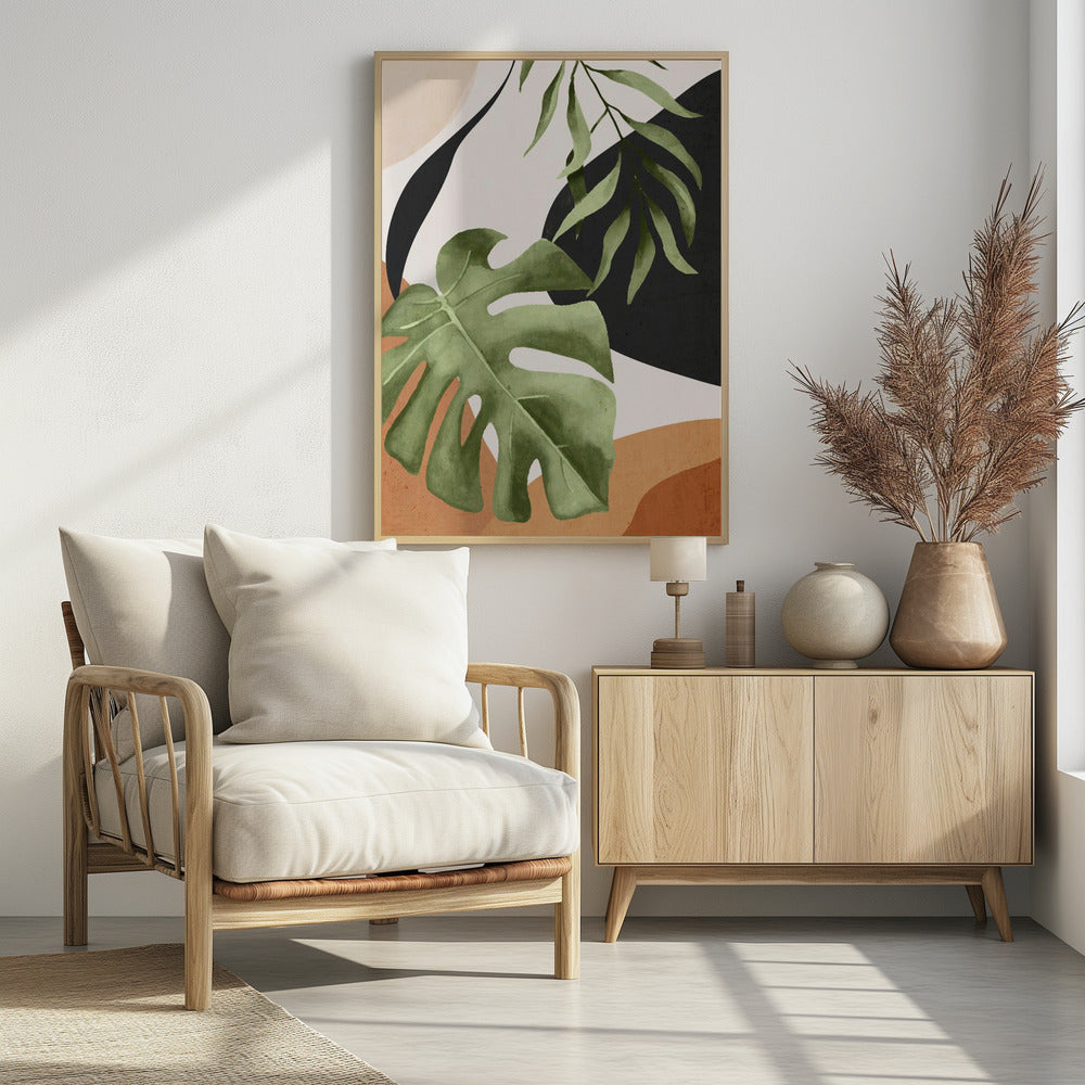 Abstract Art Tropical Leaves 23 - Poster / Art Print