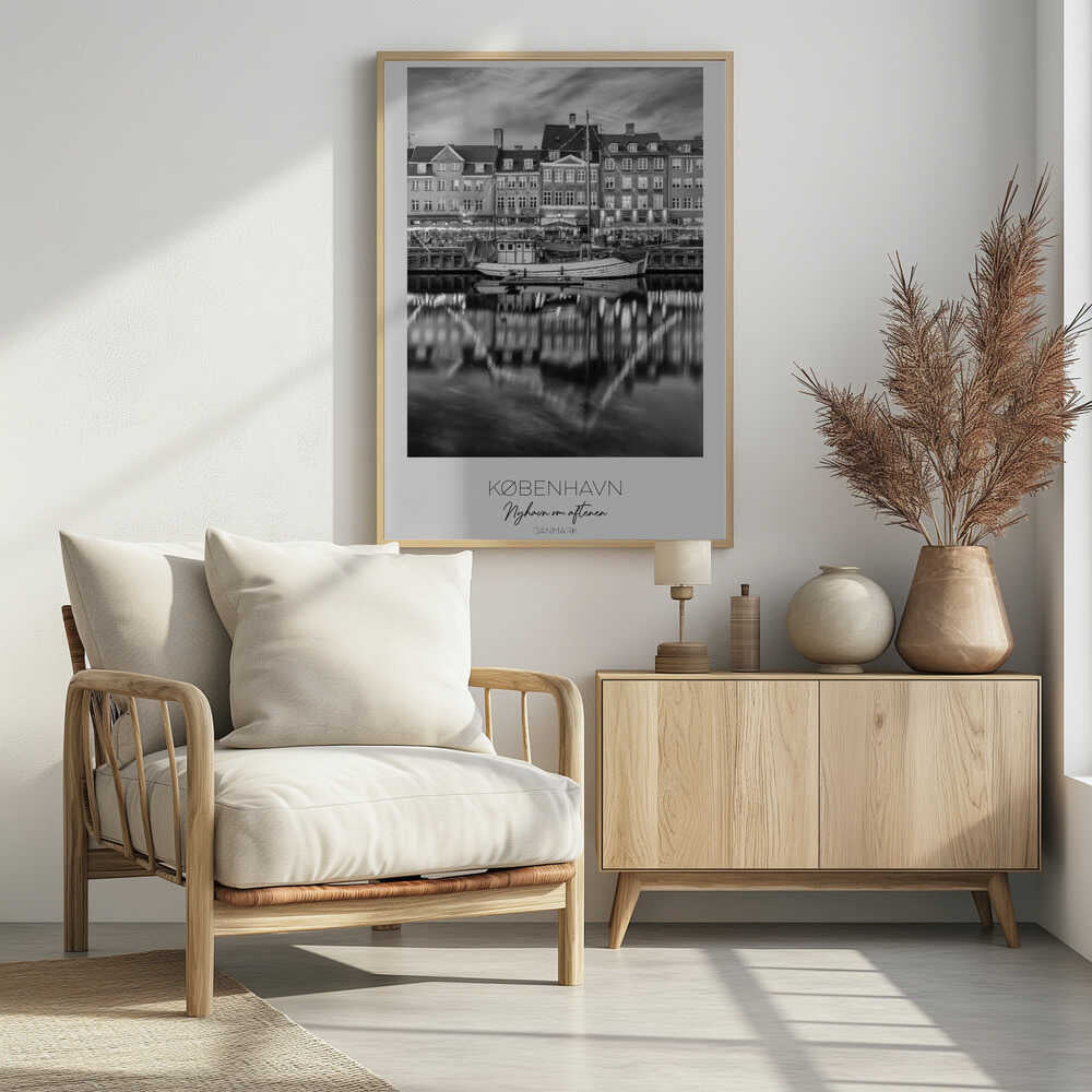 Copenhagen With Reflections In The Water - Poster / Art Print