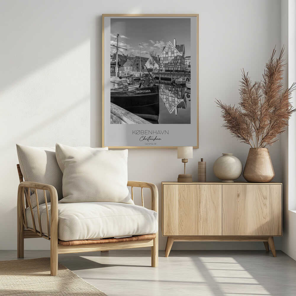 Boats Docked At The Canal - Poster / Art Print