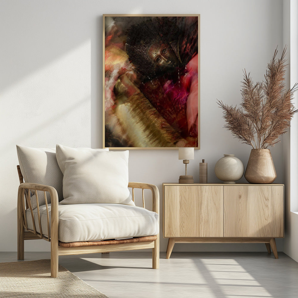 Gold in red - Poster / Art Print