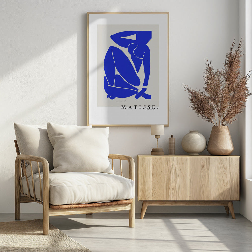 Nudo Blu III 1952 Boarder - Poster / Art Print