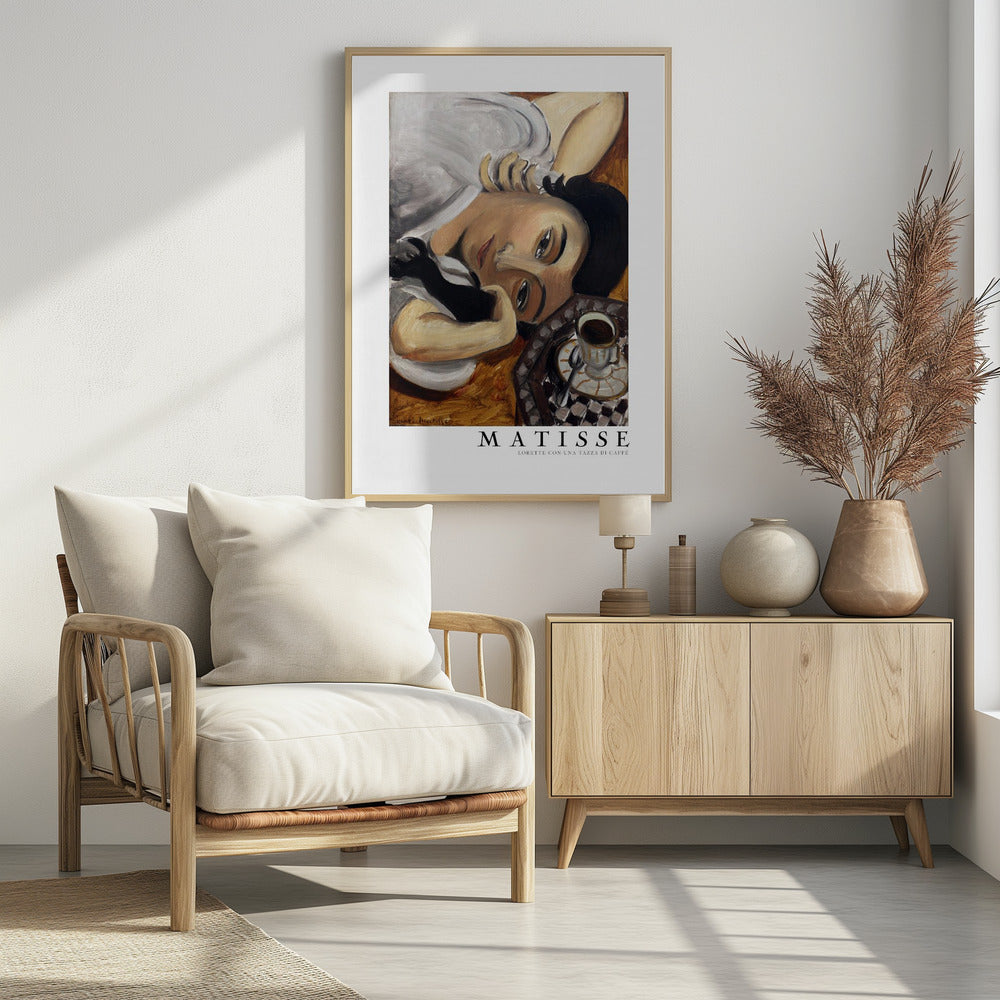 Lorette Con Una Tazza Di Caffe 1916 Boarder - Poster / Art Print