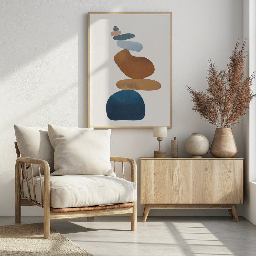 Colorful Stone Balance - Poster / Art Print