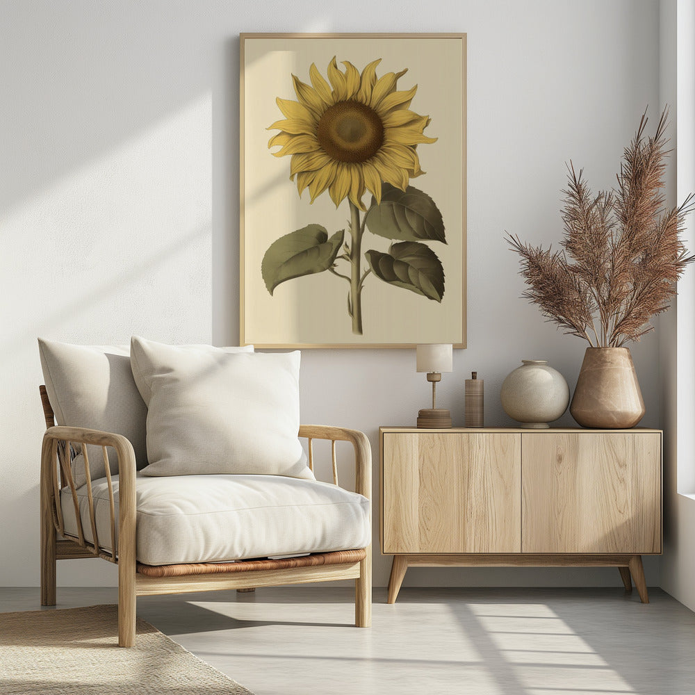Vintage Sunflower - Poster / Art Print