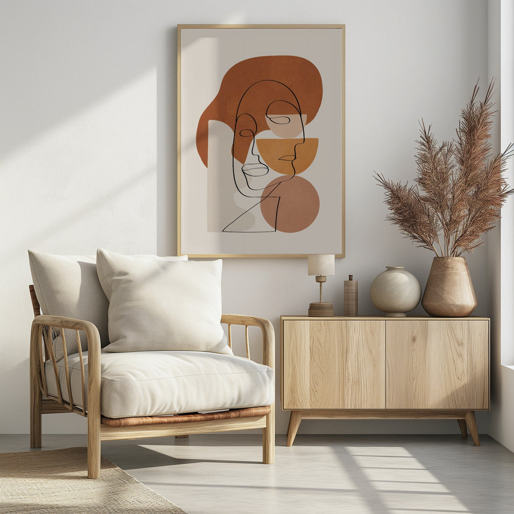 Abstract Clay Faces II - Poster / Art Print