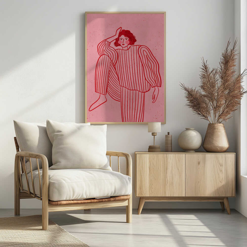 The Woman With the Striped Pyjama - Poster / Art Print