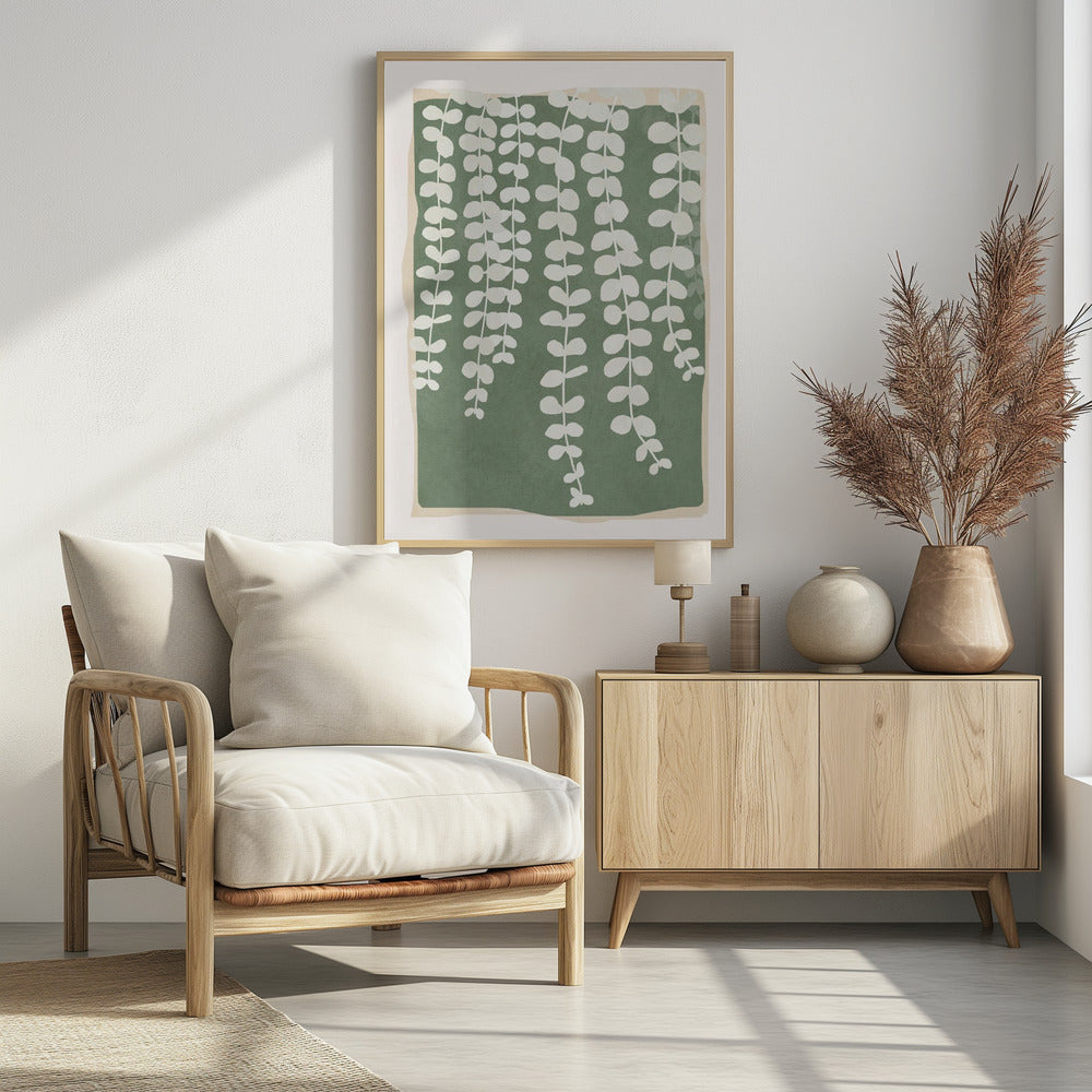 Minimal Abstract Leaves 2 - Poster / Art Print