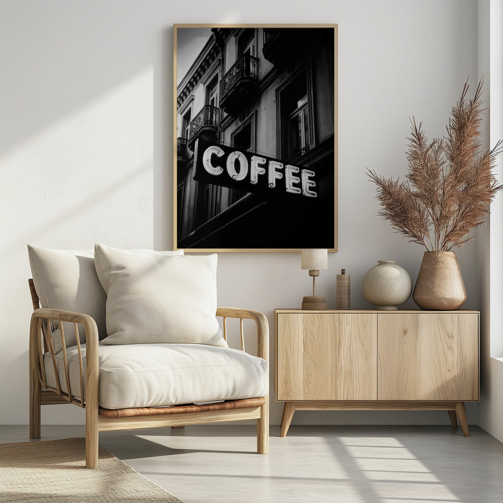 Vintage Coffee Sign No 2 - Poster / Art Print