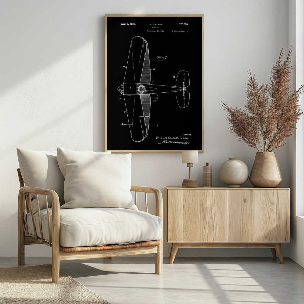 Airplane Patent 1929 - Poster / Art Print