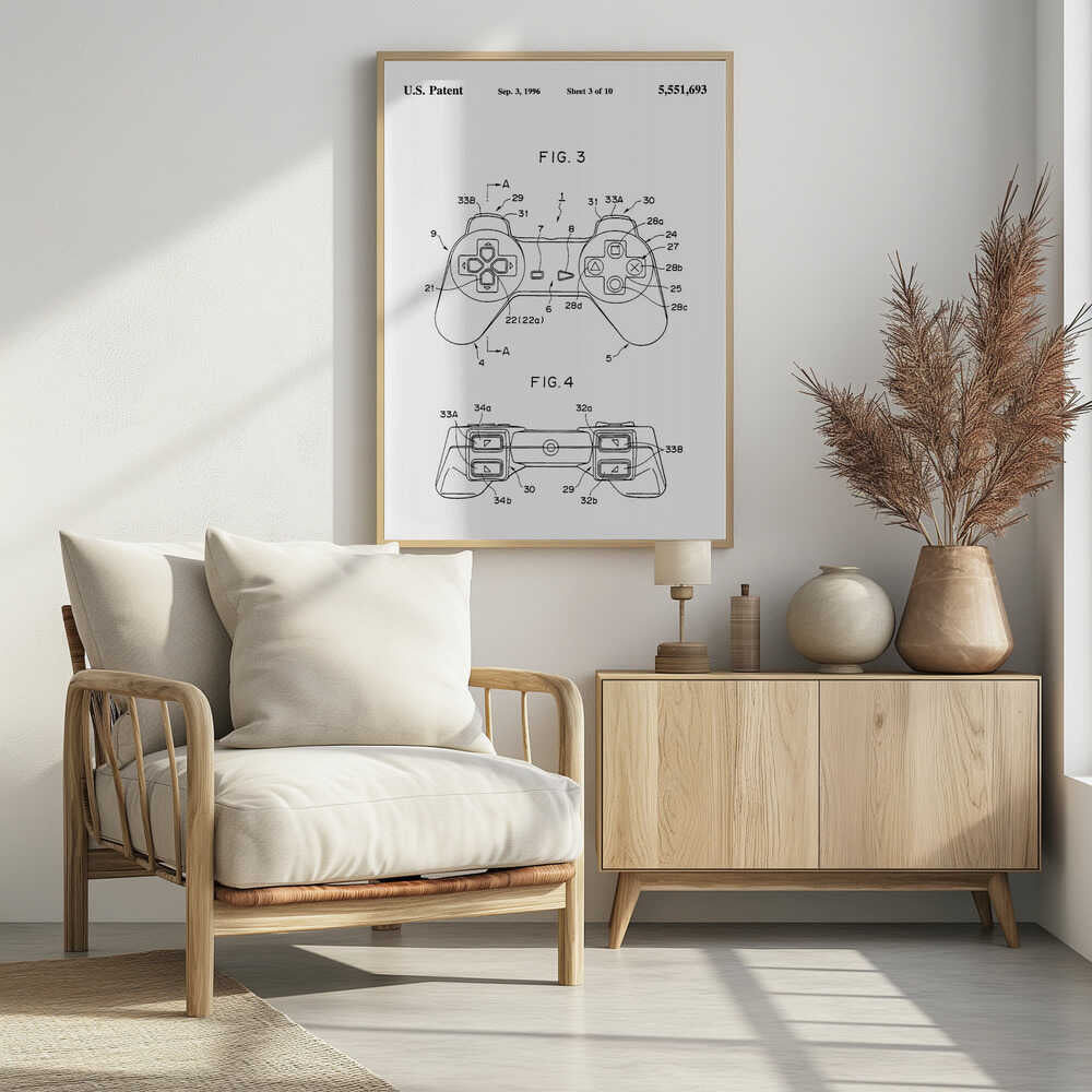 Controller Unit Patent 1996 - Poster / Art Print