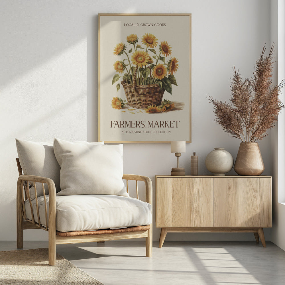 Farmers Market Sunflower - Poster / Art Print