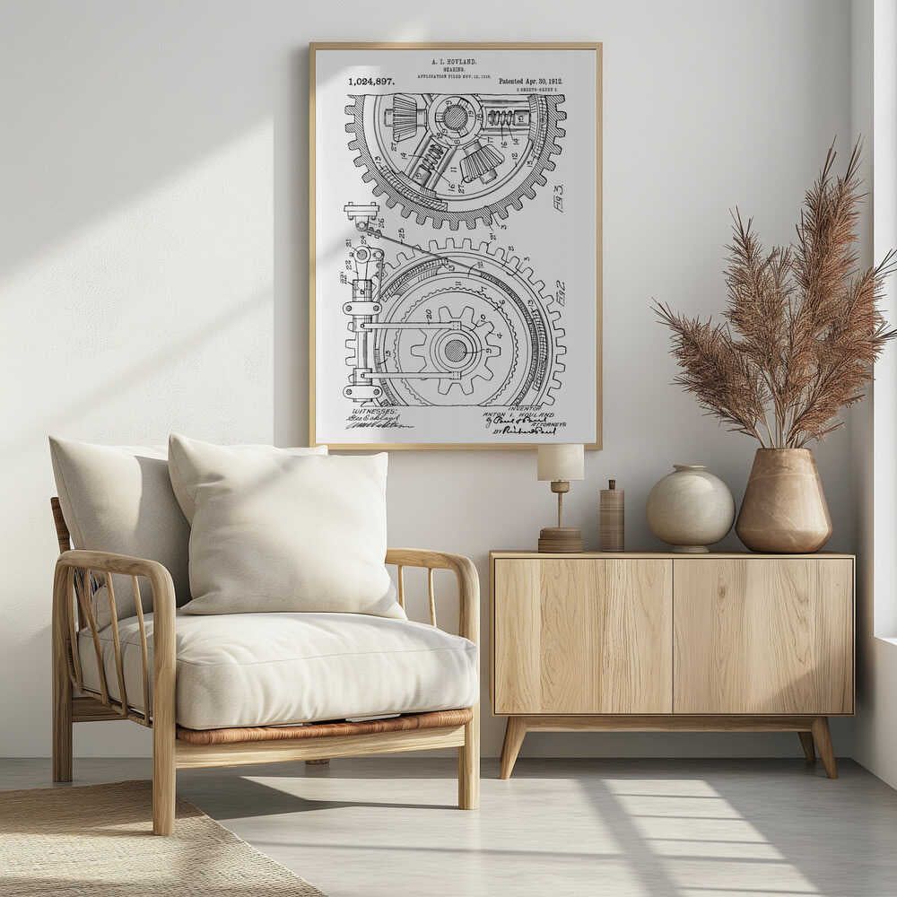 Gearing Patent 1912 - Poster / Art Print