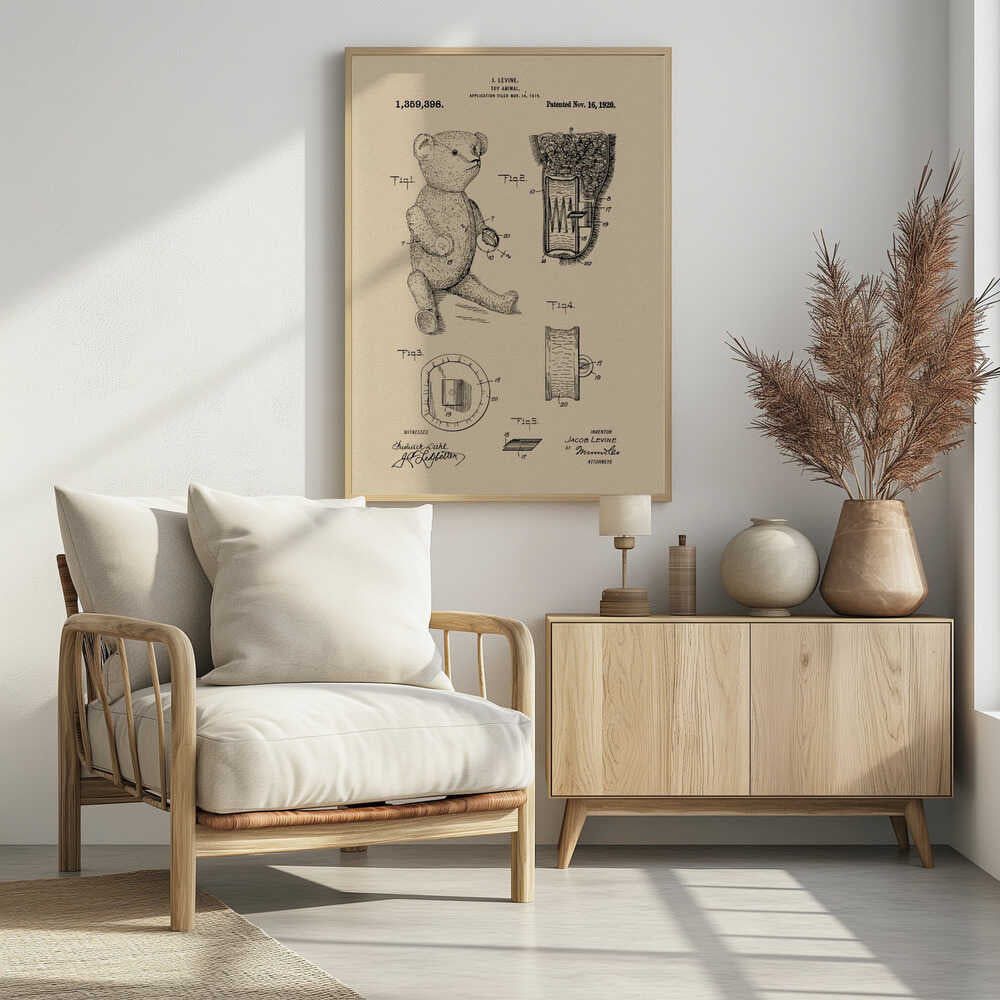 Teddybear Patent 1920 - Poster / Art Print