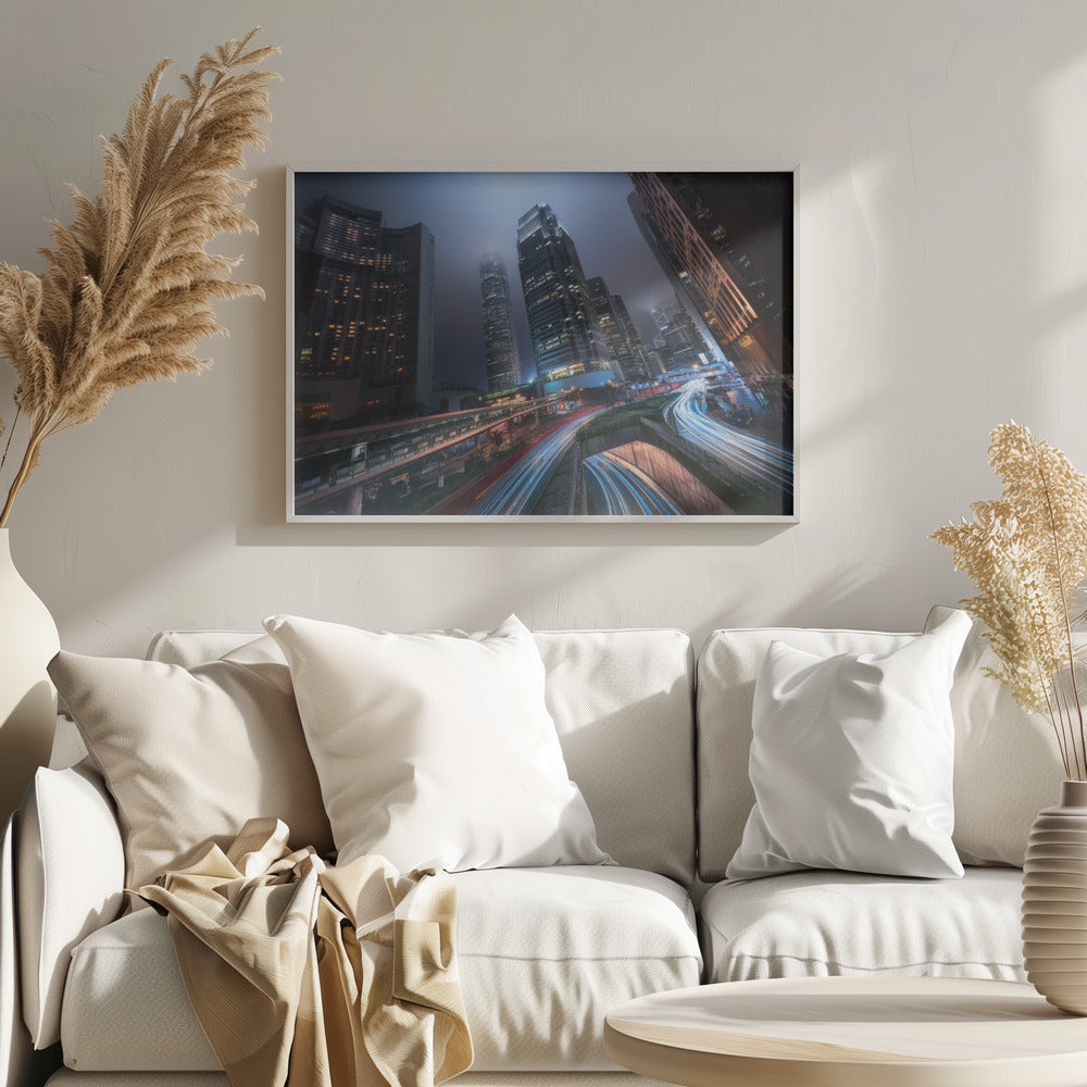 Hong Kong City Lights - Poster / Art Print