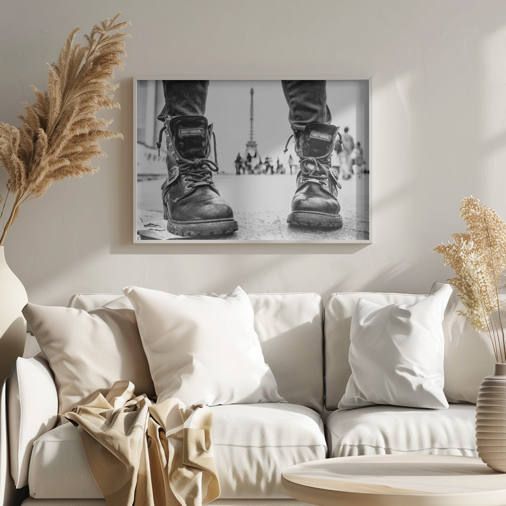 Biker Boots in Paris - Poster / Art Print