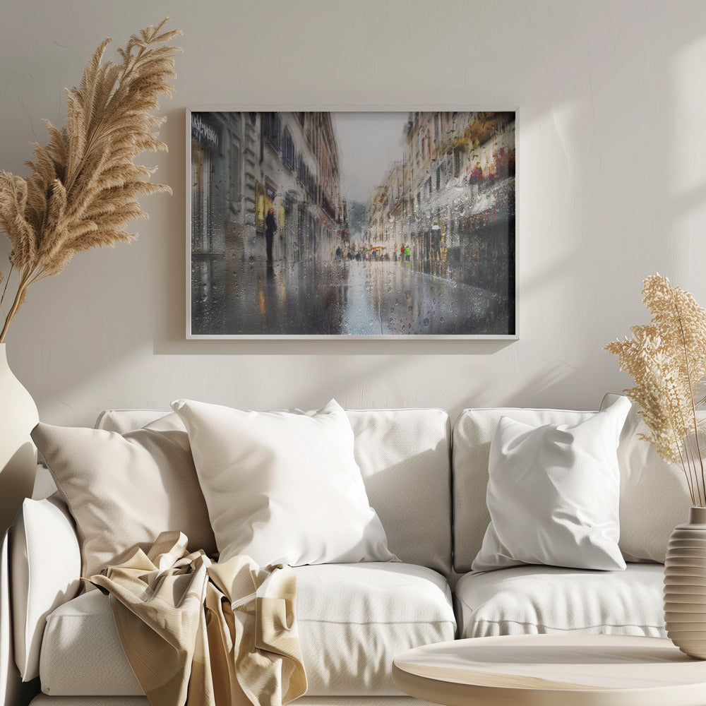 After the rain in the alleys of Rome - Poster / Art Print