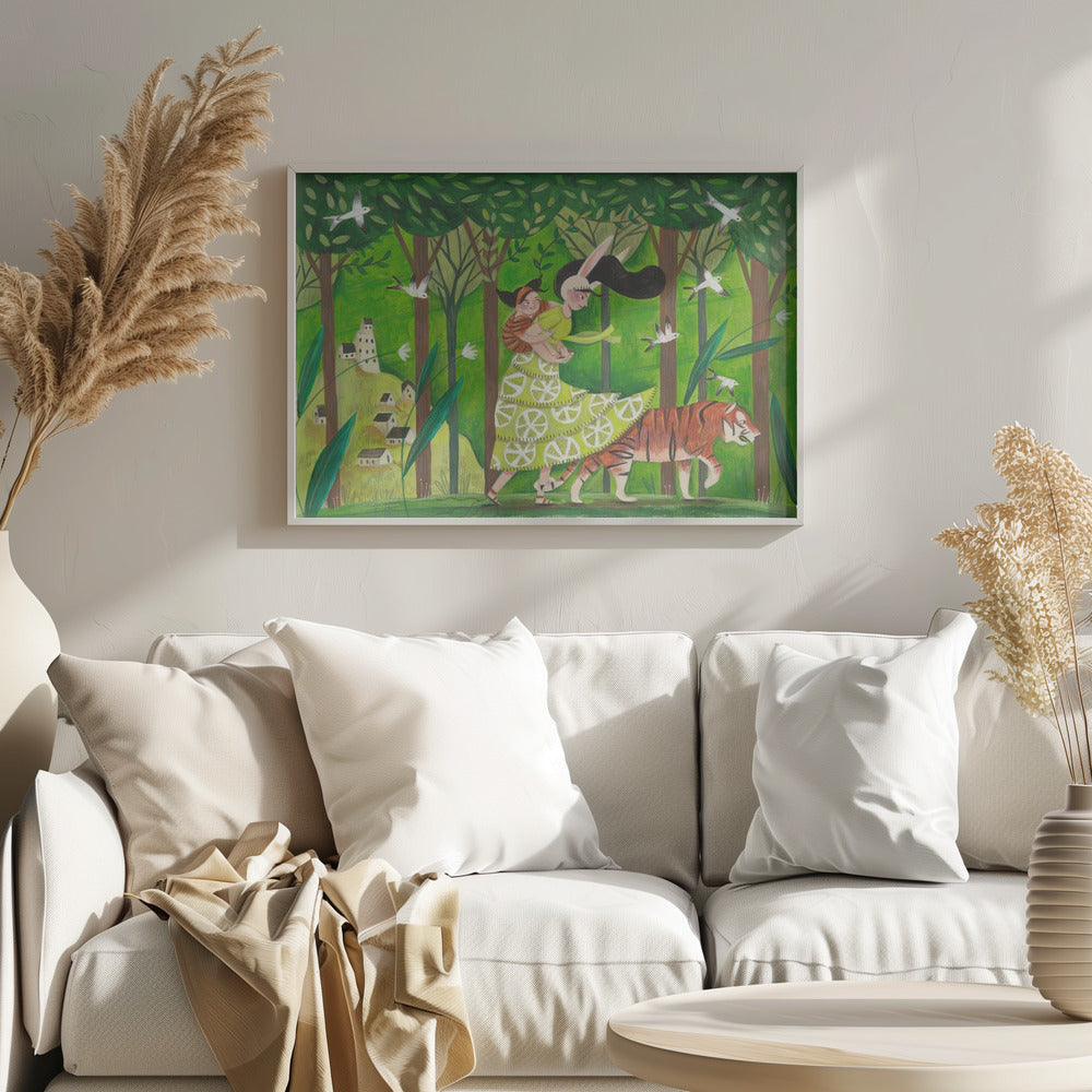Walking through the woods - Poster / Art Print